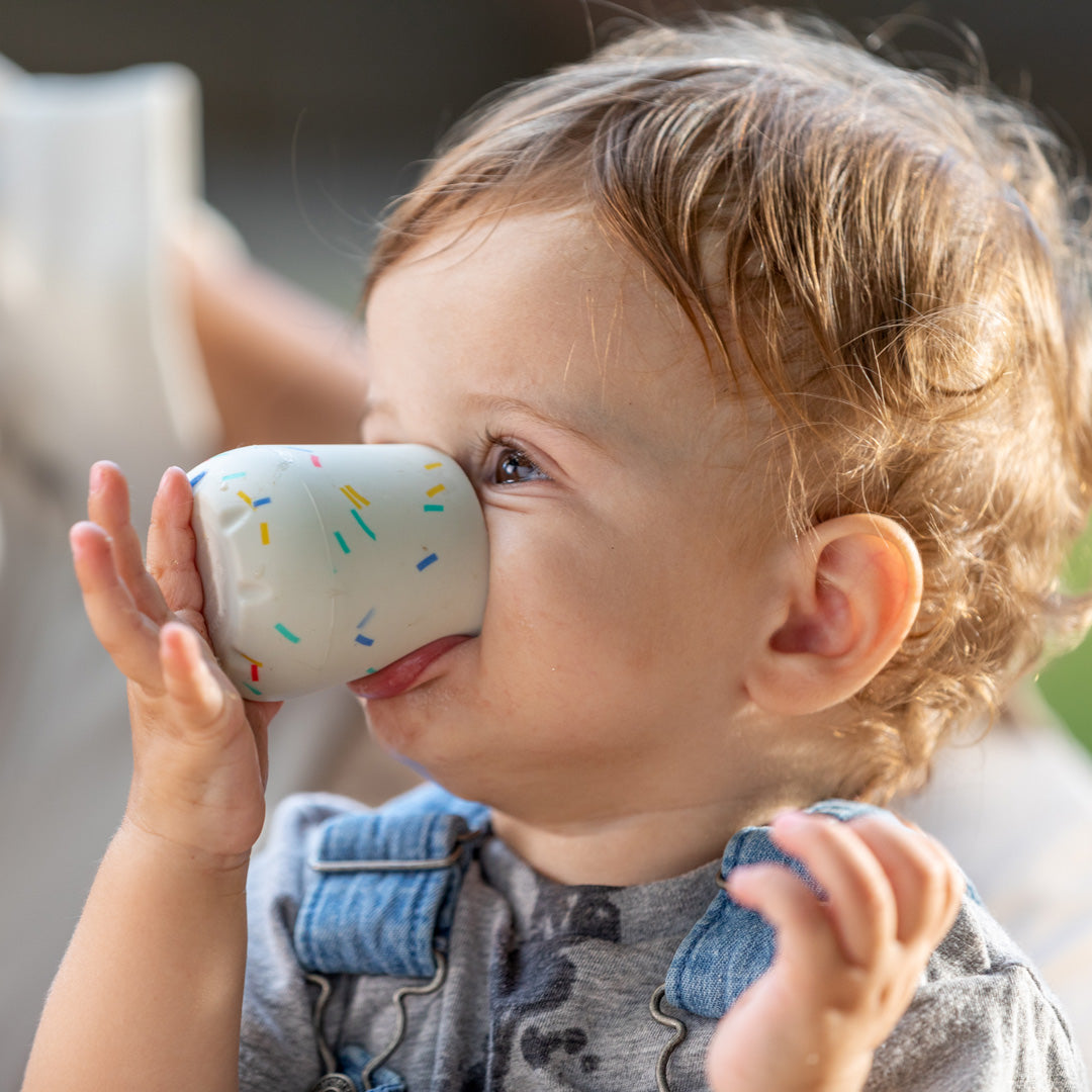 Baby Drinking Out of an Open Cup at 6 Months 