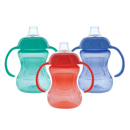 2-Handle Mini Grip N’ Sip Training Sippy Cup (3 Pack) | Green/Red/Blue