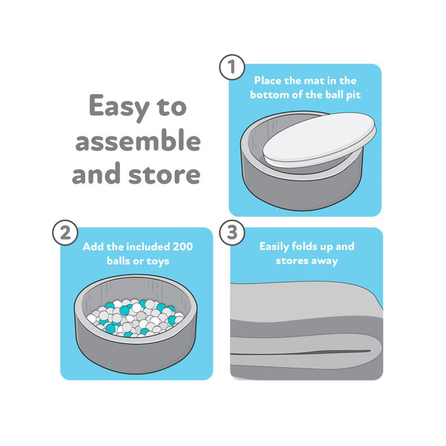 Kids' Ball Pit for Home with 200 Balls