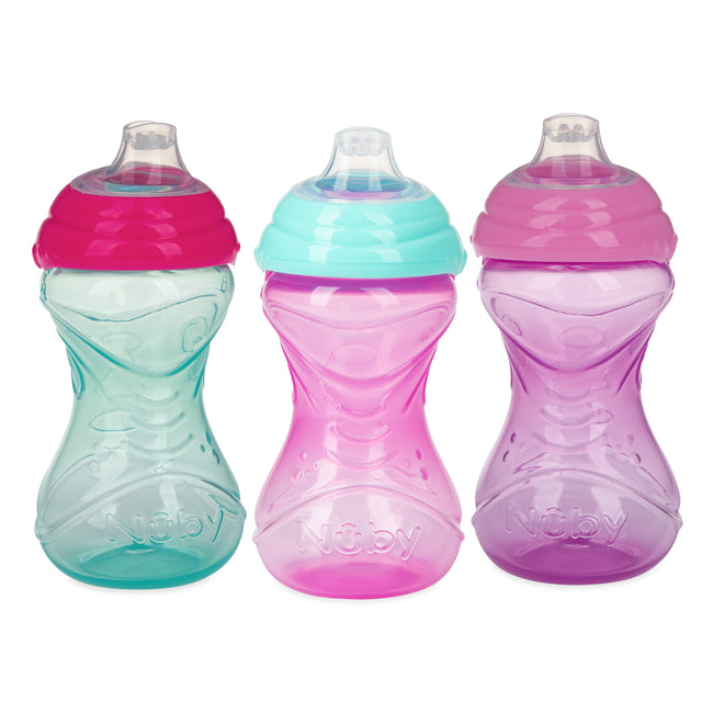 Clik-It Soft Spout Easy Grip Sippy Cup (3 Pack)