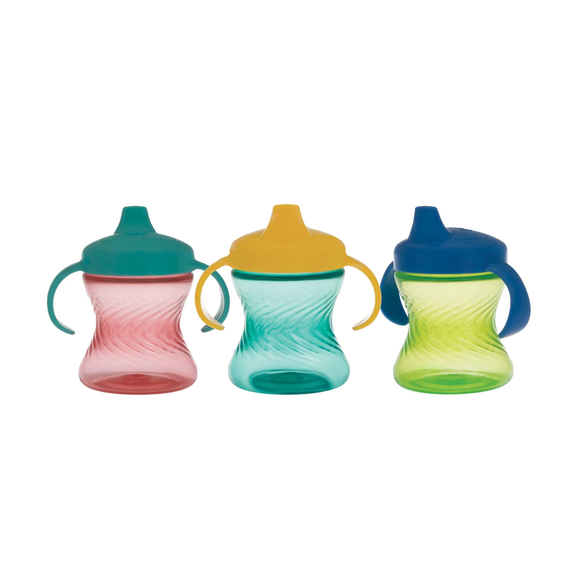 2-Handle Hard Spout Sippy Cup (3 Pack) Aqua/Red/Green