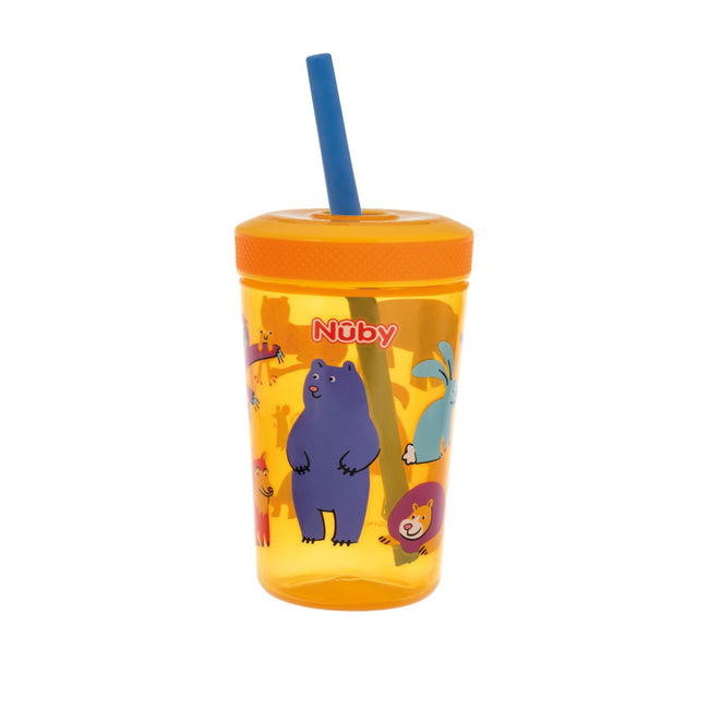 Thirsty Kids Super Sipper Straw Cup | Aqua & Orange