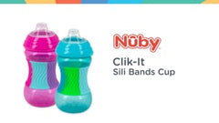 Clik-It Sili Bands Soft Spout Sippy Cup