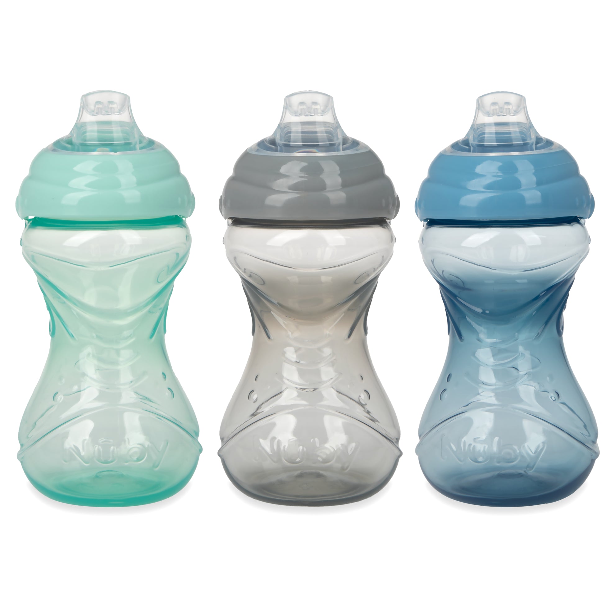  Nuby No-Spill Soft Straw Easy Grip Sippy Cup for Girls -  (3-Pack) 10 Oz - 12+ Months : Baby