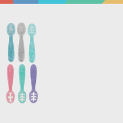 Baby's First Spoons | Aqua, Peach, & Light Blue