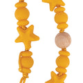 Silicone and Wood Beaded Pacifier Clip - Nuby US