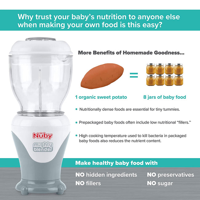 Mighty Blender 22-Piece Baby Food System - Nuby US
