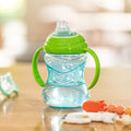 Clik-It Soft Spout Grip N' Sip Trainer Cup (2 Pack) | Blue/Green