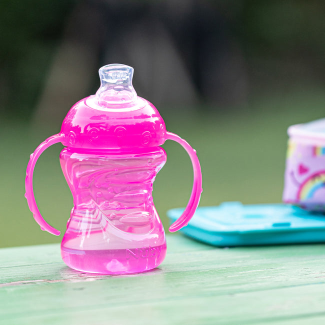 No-Spill Soft Spout Grip N' Sip Trainer Cup - Nuby US