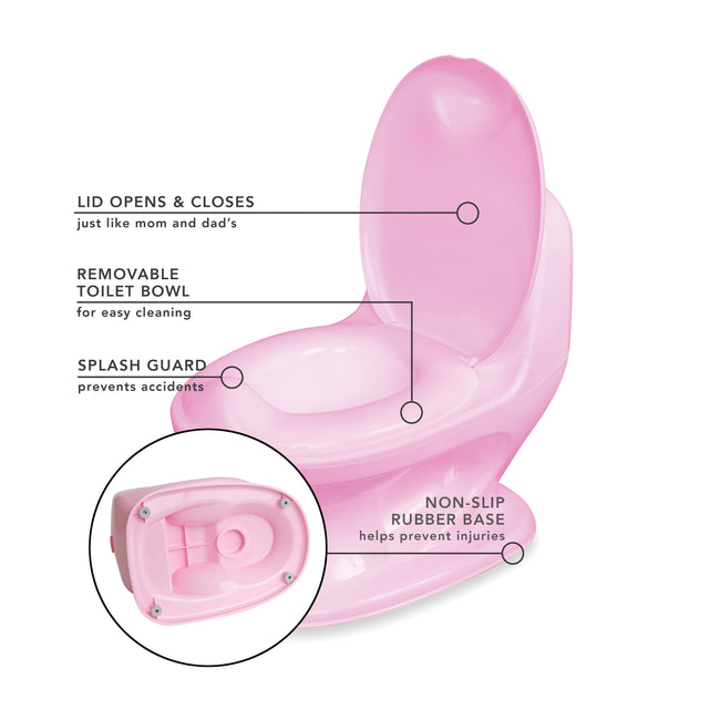 My Real Potty Training Toilet with Life-Like Flush Button & Sound - Nuby US