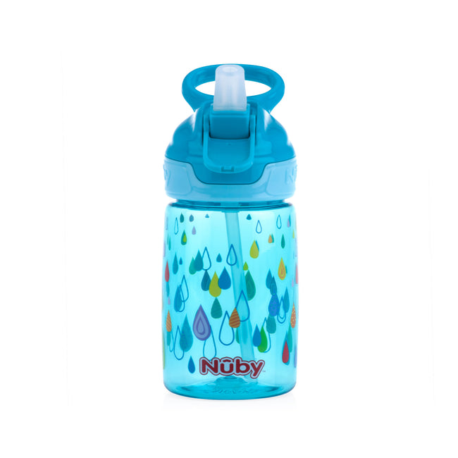 Nuby Thirsty Kids - Botella de agua con boquilla suave para niños, con  banda de fácil agarre, cactus verde, 12 onzas