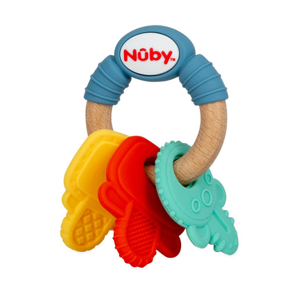 Wood and Silicone Natural Teether Keys