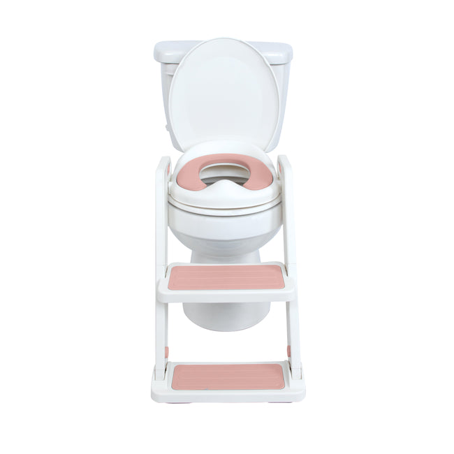All-in-One Potty Seat Topper with Ladder | Pink