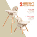 4-in-1 Multi-Use High Chair | Beige Lines