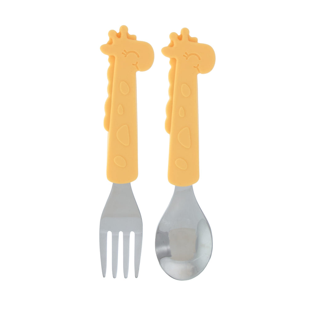 Unique Spoon and Fork Set For Newborn Baby Eating Training Easy To Hold for  Feeding Food Children Flatware Feeding ForksBlue in 2023