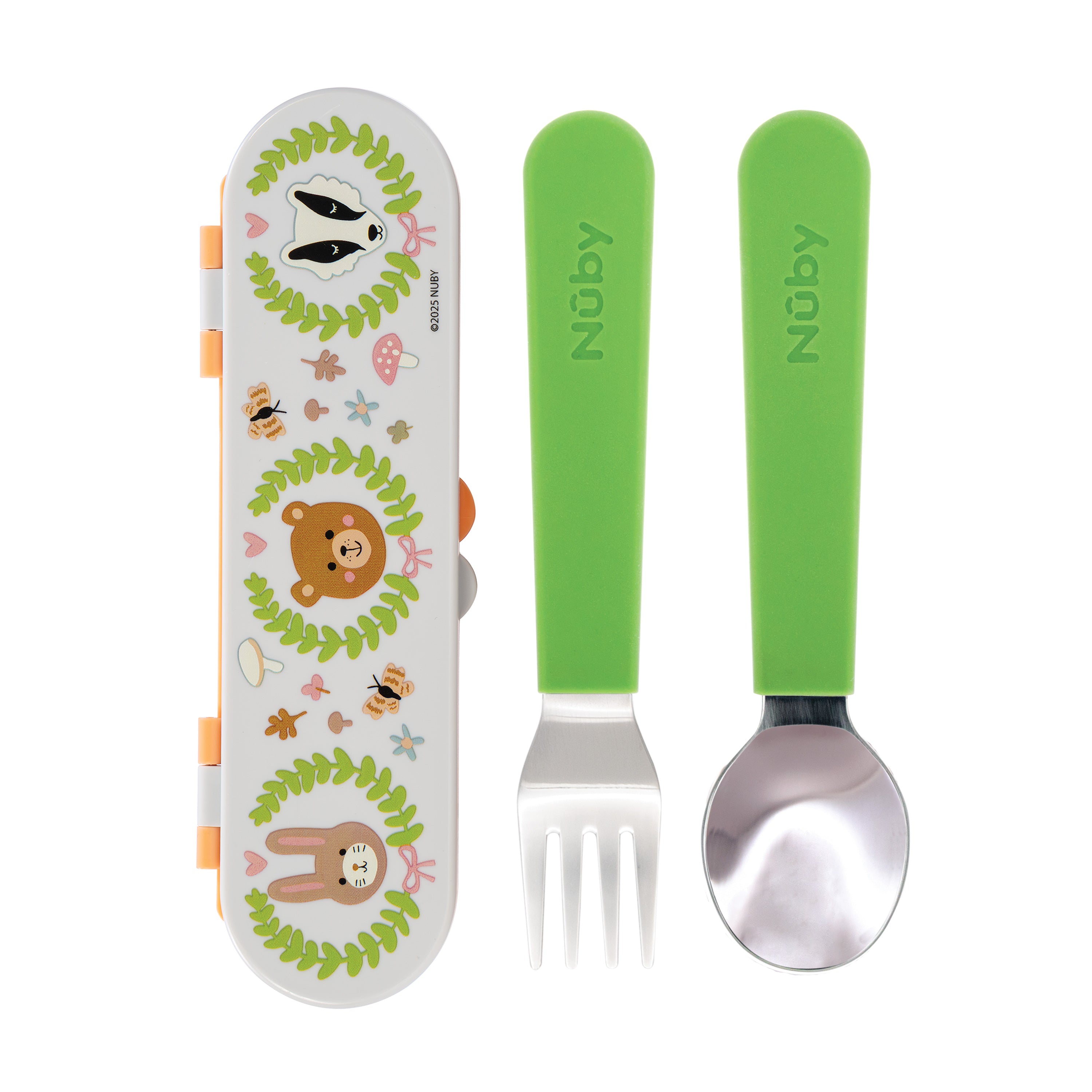 Stainless Steel Toddler Utensil Set | Forest Animals