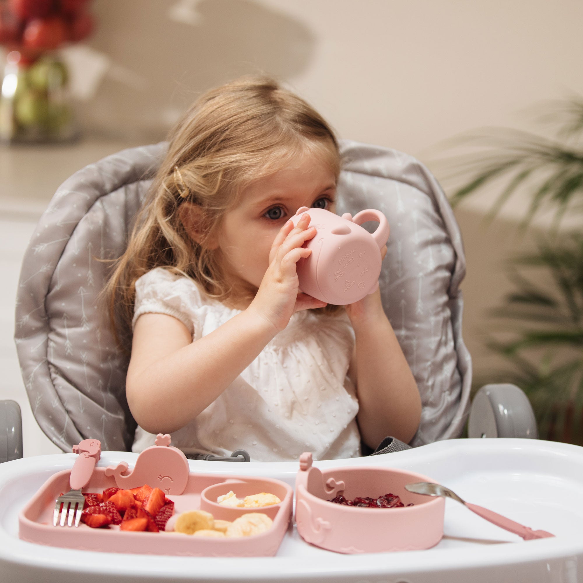 Animal Friends One-Handle Silicone Sippy Cup