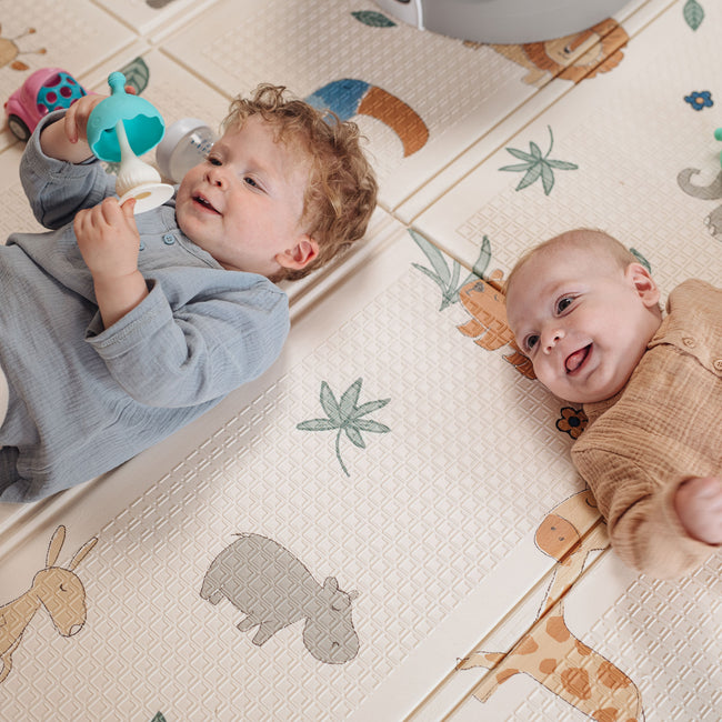 Nuby Reversible Floor Play Mat with Storage Bag - Safe & Convenient  Playtime