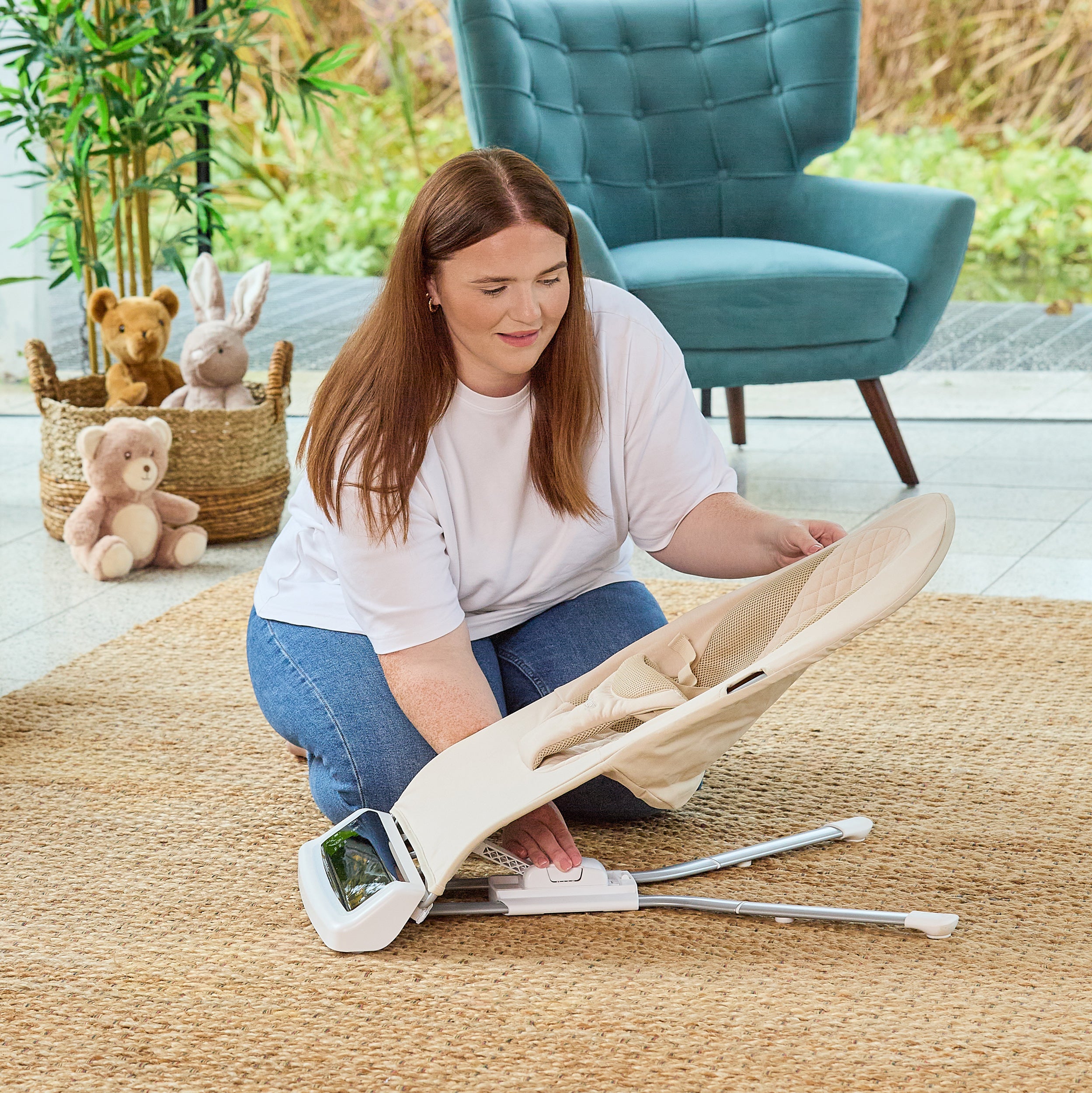 Deluxe Baby Bouncer Seat | Khaki