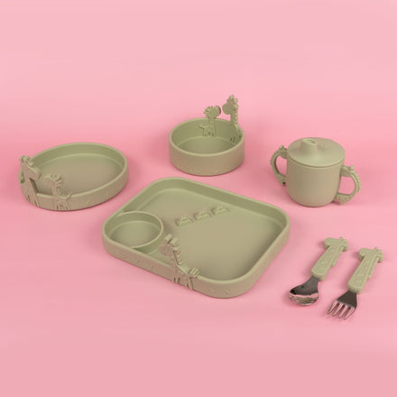 Plato De Silicona Para Bebés Con Forma De Conejo - Sin BPA, Aprobado LFGB, Antideslizante Y Portátil