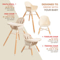 4-in-1 Multi-Use High Chair | Beige Lines