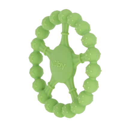 Nuby Zachte siliconen teethe-eez | Bijtring van siliconen met kleine borstelharen | Inclusief hygiënische etui | Blauw | Geschikt vanaf 0 maanden Nuby Zachte siliconen teethe-eez | Bijtring van siliconen met kleine borstelharen | Inclusief hygiënische etui | Blauw | Geschikt vanaf 0 maanden