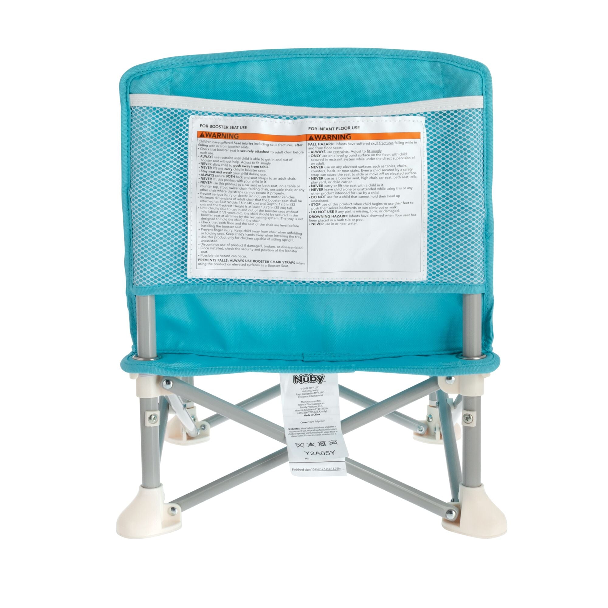 Pop Up Booster Seat Aqua