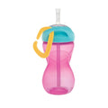 Clik-it Travel Straw Cup with Carabiner (3 Pack) | Aqua/Pink/Purple