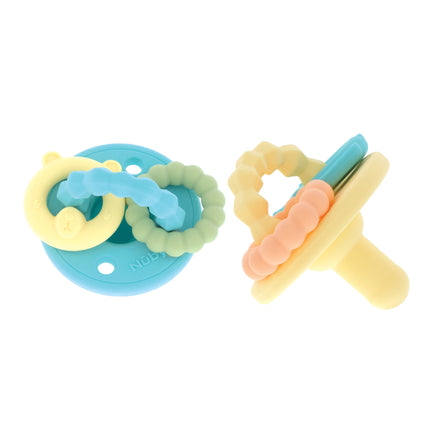 Silicone Charms (2 Pack) | Aqua/Yellow