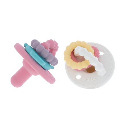 Silicone Charms (2 Pack) Pink/White - Main Image