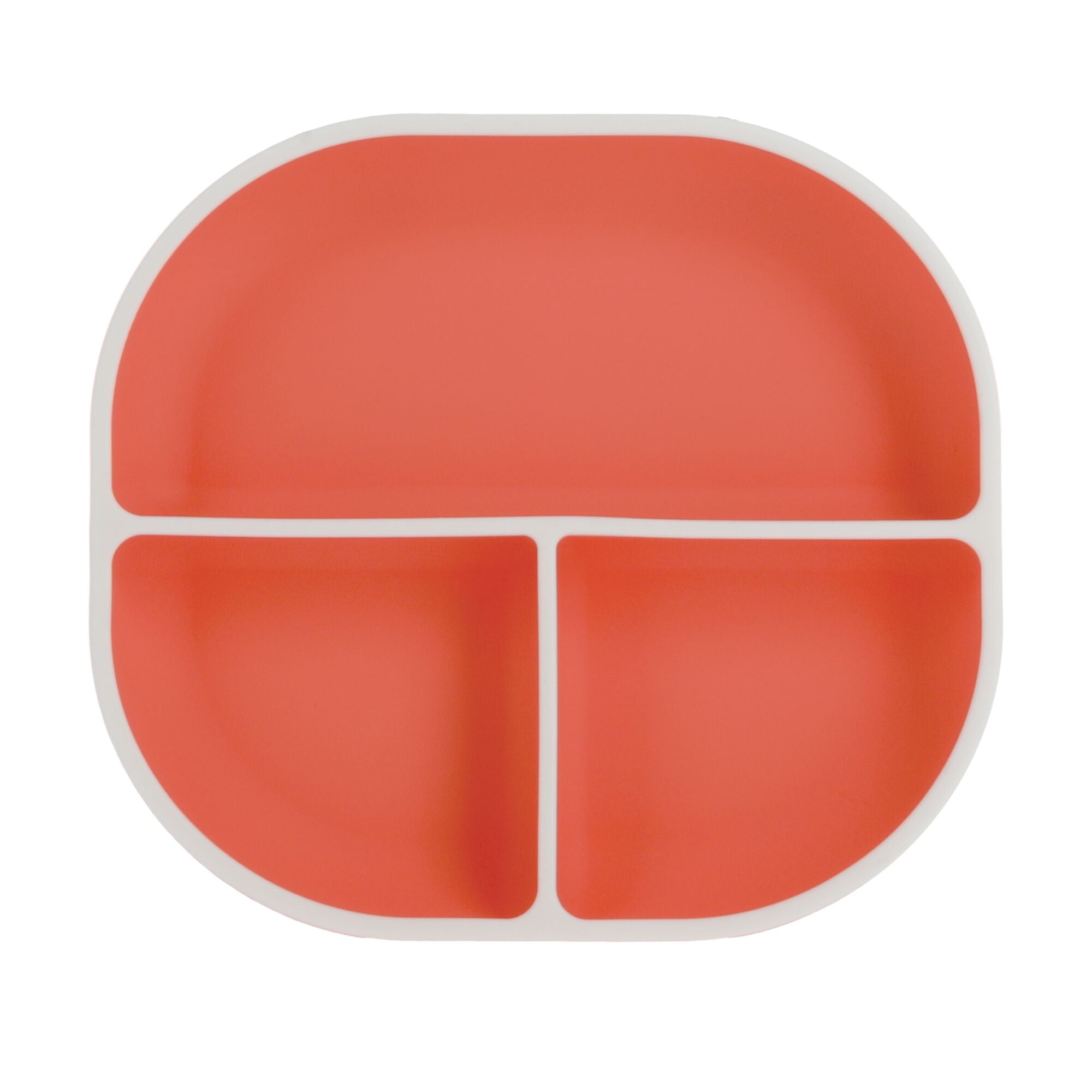 Rectangular Silicone Suction Plate (2 Pack) | Coral / Aqua