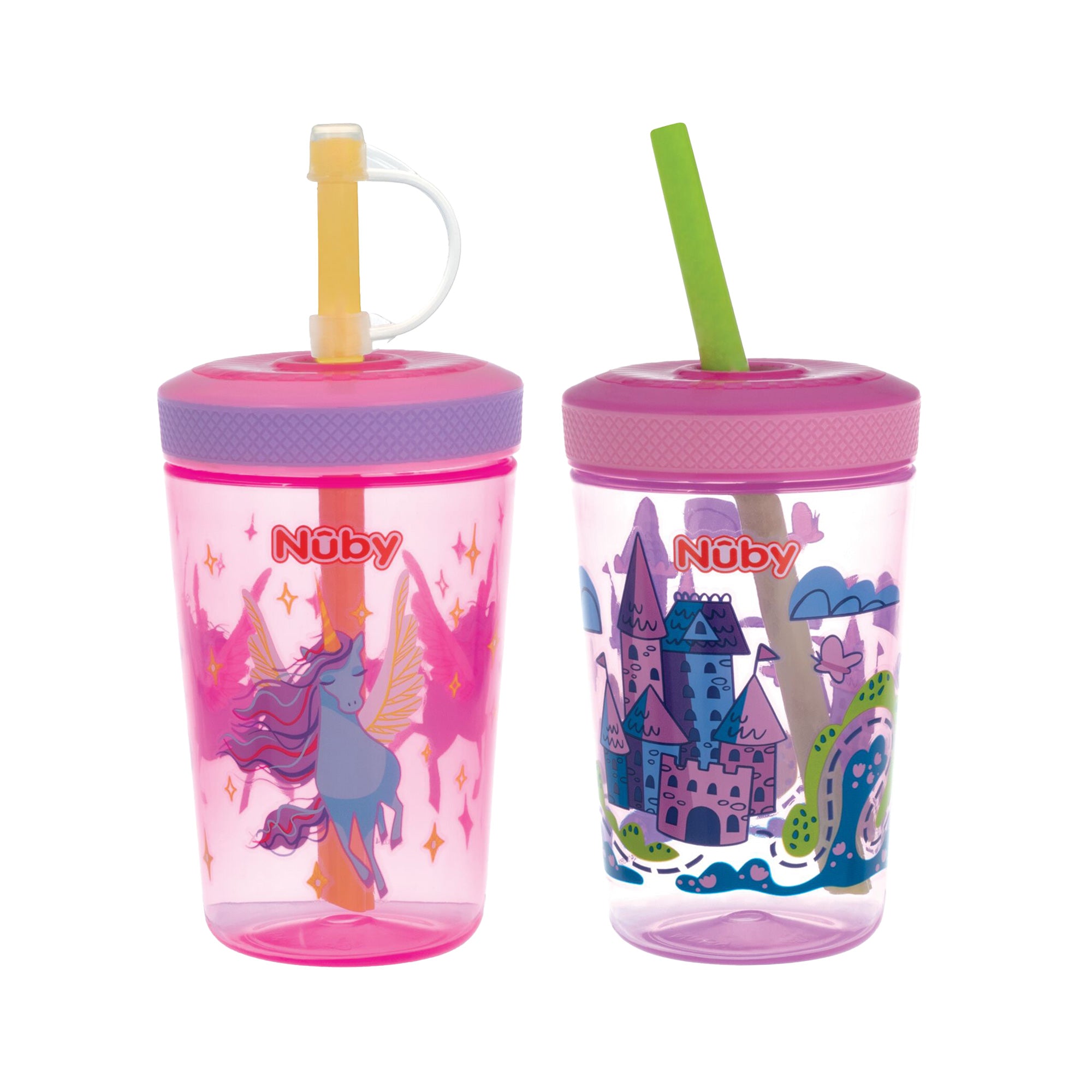 Thirsty Kids Super Sipper Straw Cup | Pink & Purple
