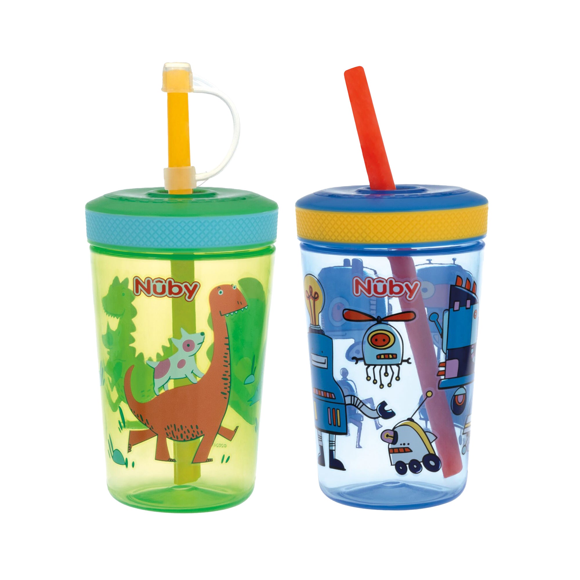 Thirsty Kids Super Sipper Straw Cup | Green & Blue