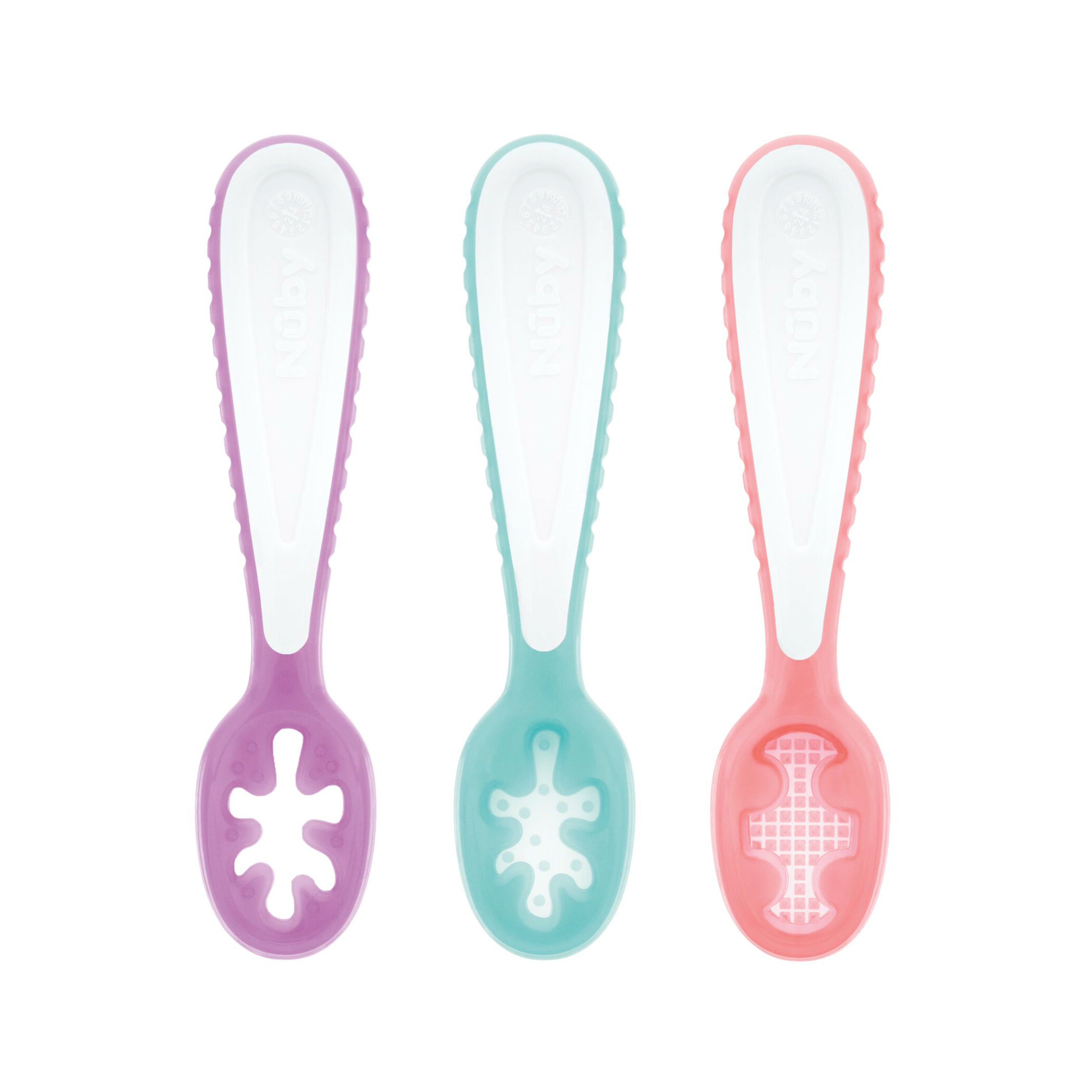 3-Stage Silicone Dipping Spoons | Purple / Aqua / Pink