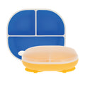 Rectangular Silicone Suction Plate (2 Pack) | Yellow / Blue