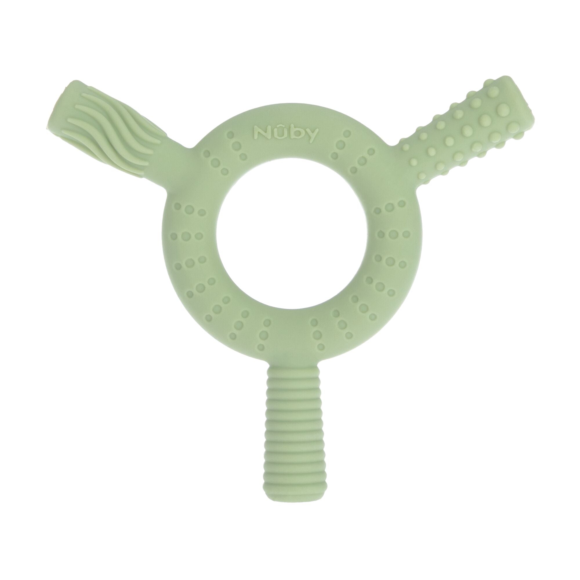 Hollow Sensory Tube Teethers | Green/Blue