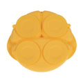 Round Silicone Suction Plate & Lid (2 Pack) | Blue / Yellow