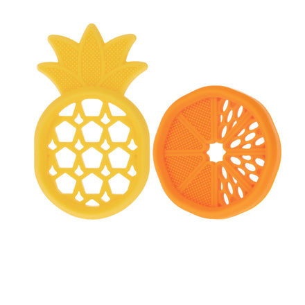 Silicone Mini Teethers (2 Pack) | Orange & Pineapple