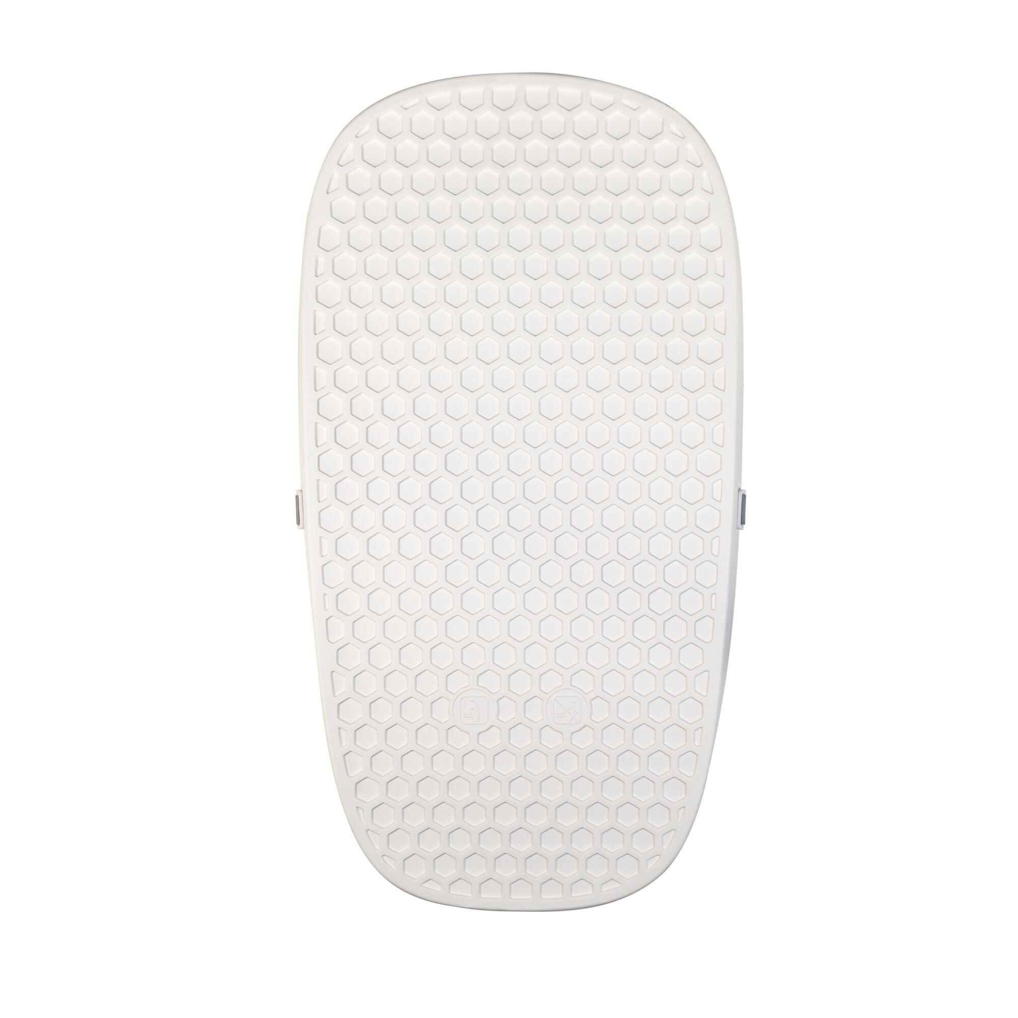 The Changing Pad is a white, rectangular pad with rounded corners and a honeycomb-textured surface. It features a non-slip base for stability and is displayed against a plain white background.