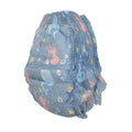 Nuby Swim Diapers (5 Pack) | Large: Blue disposable baby diapers with ocean-themed prints, ruffled leg cuffs, elastic waistband, and a water-resistant design—ideal for active kids.