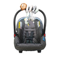 The Animal Adventures Spiral Activity Toy | Safari features soft, plush safari animals like a lion and koala designed to wrap around an infant car seat handle for sensory play.