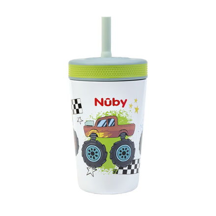 Thirsty Kids Flexstraw Stainless Steel Cup | Monster Trucks