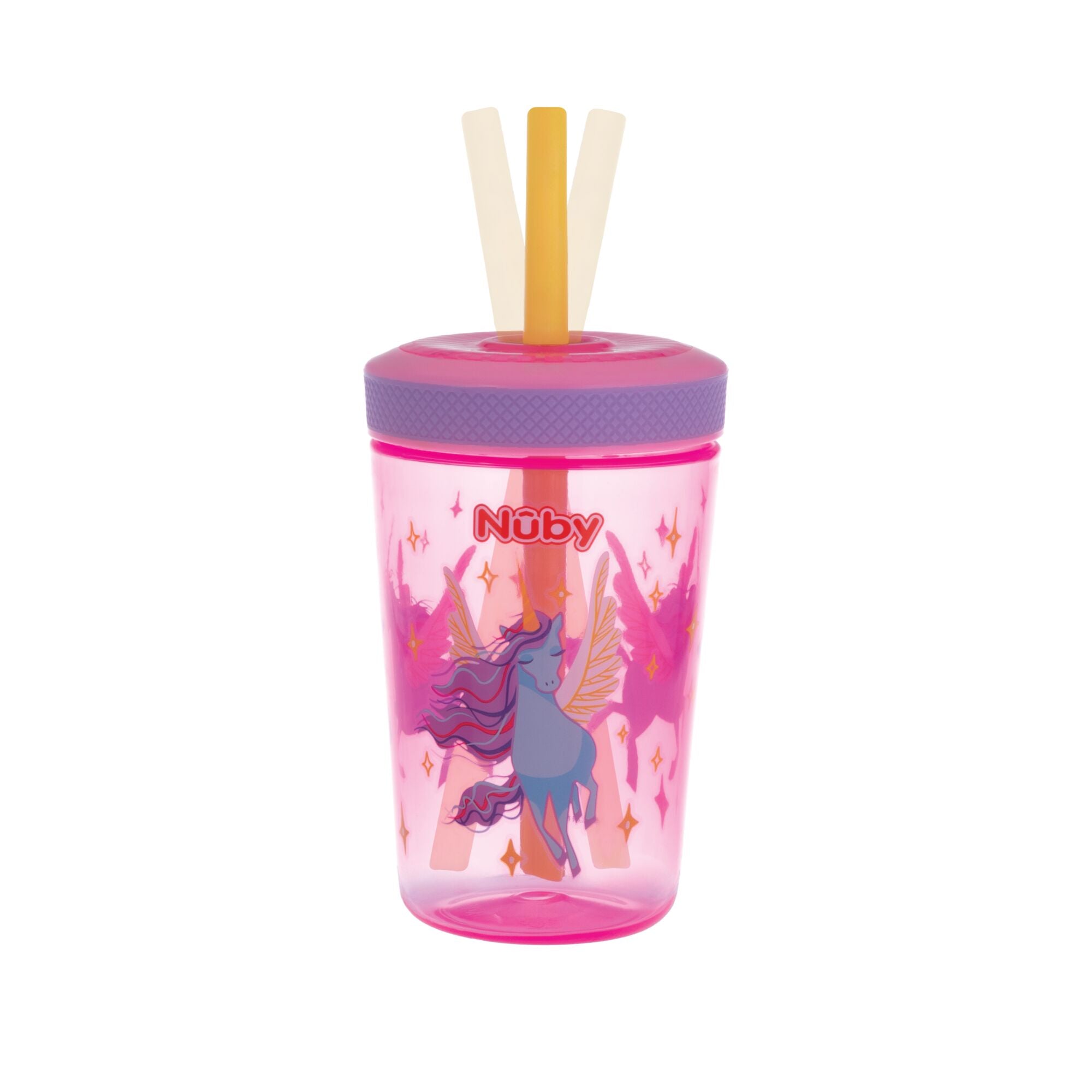 Thirsty Kids Super Sipper Straw Cup | Pink & Purple