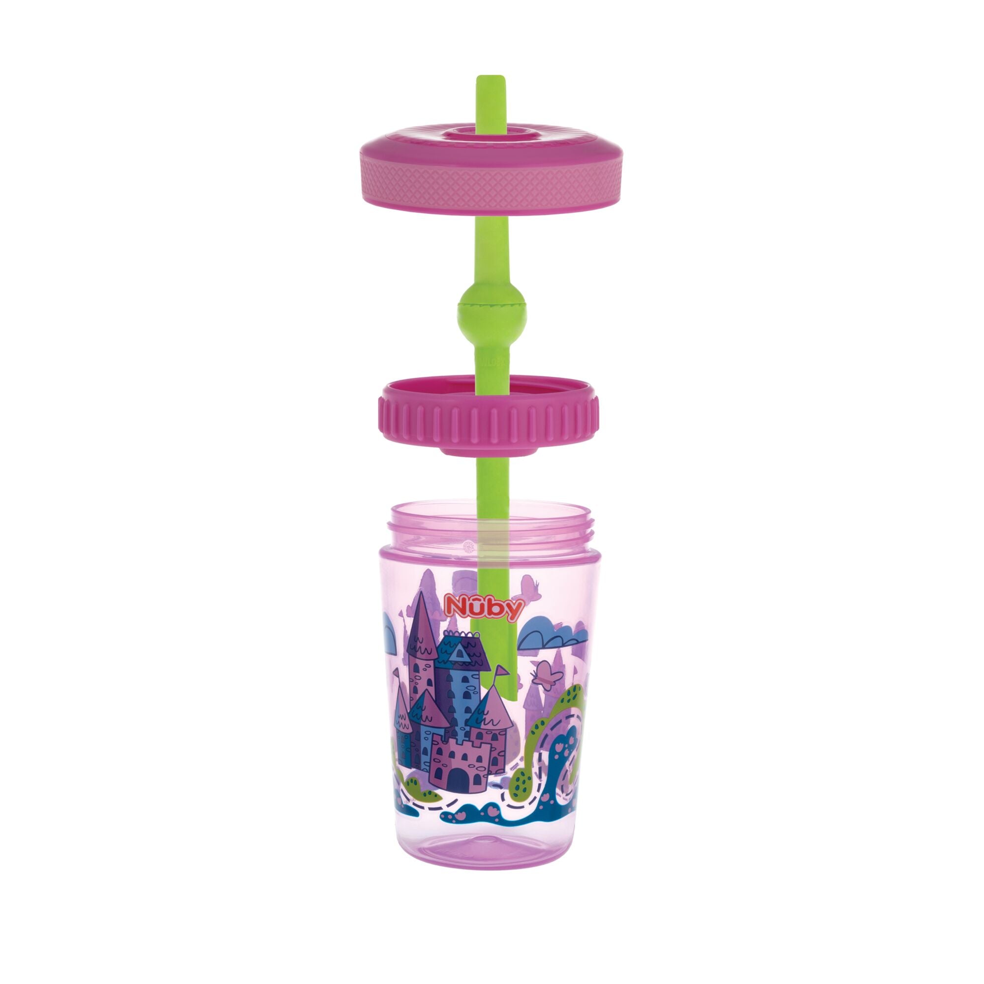 Thirsty Kids Super Sipper Straw Cup | Pink & Purple