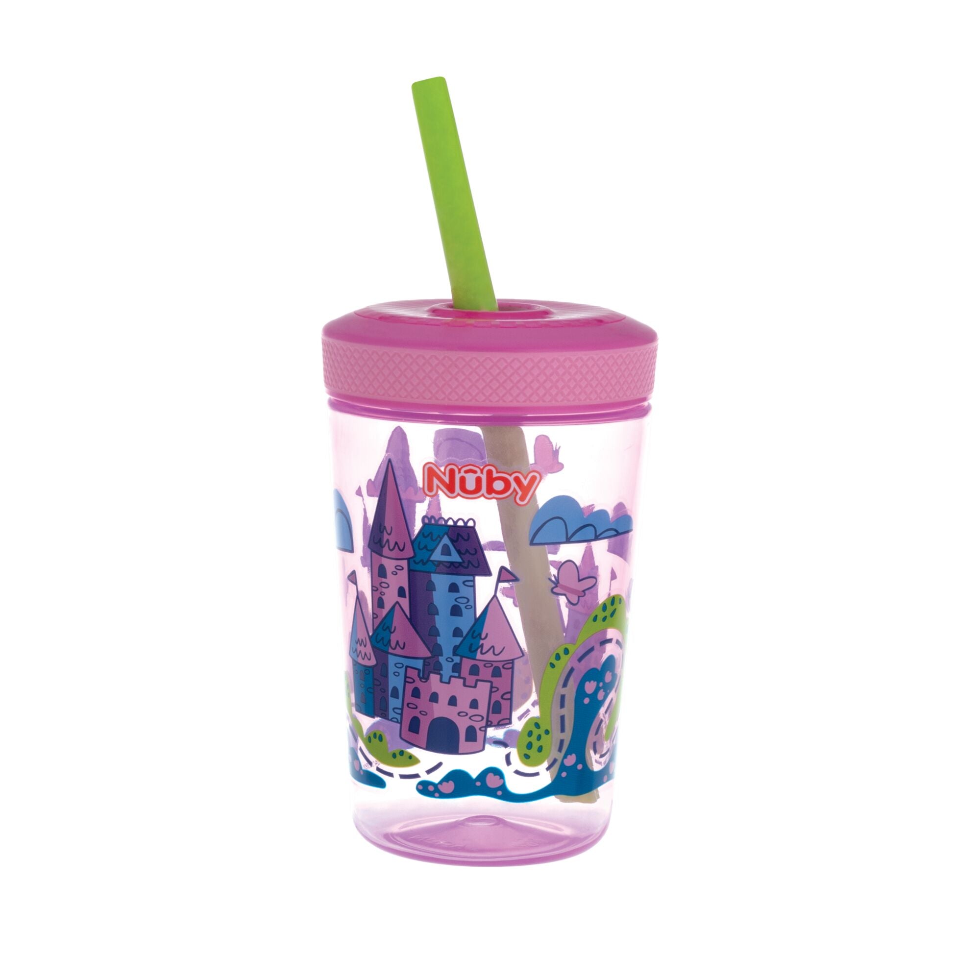 Thirsty Kids Super Sipper Straw Cup | Pink & Purple