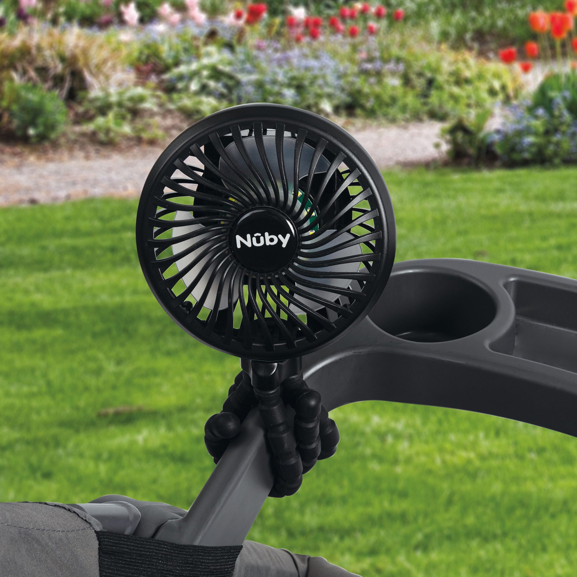 Large LED Stroller Fan | Black