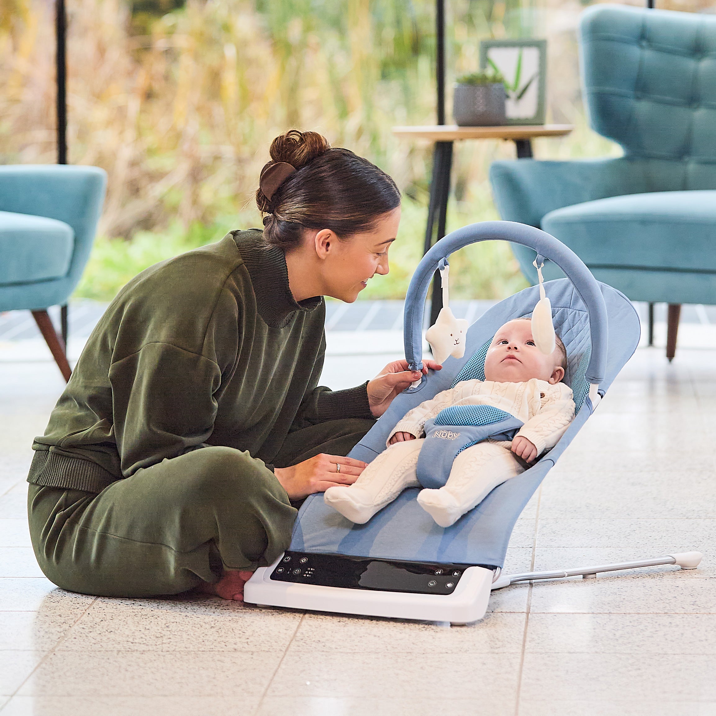 Deluxe Baby Bouncer Seat | Blue