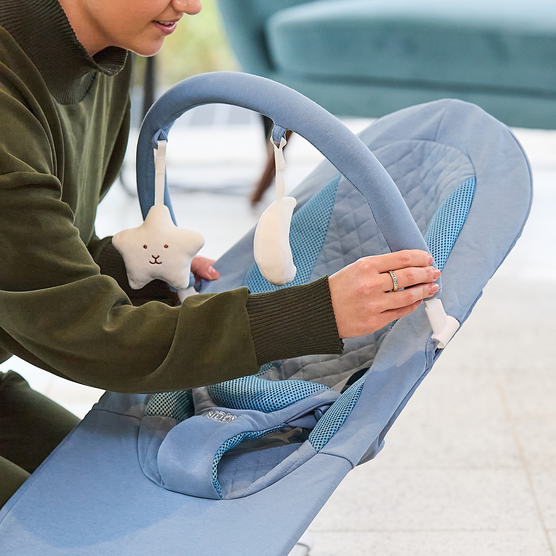 Deluxe Baby Bouncer Seat | Blue