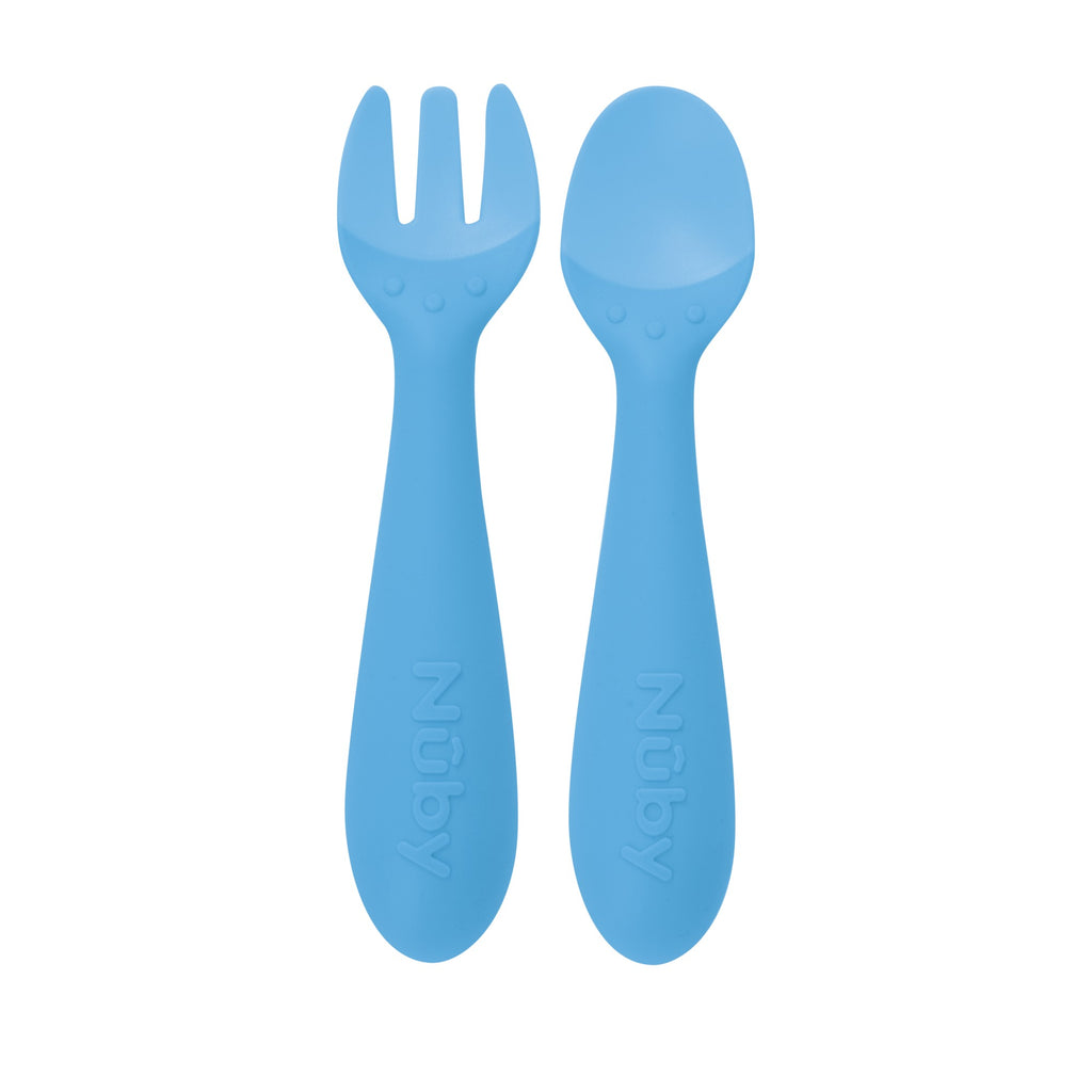 Parent's Choice Toddler Stainless Steel & Plastic Fork & Spoon Set 12+