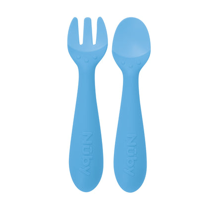 Silicone Easy Grip Fork and Spoon Set